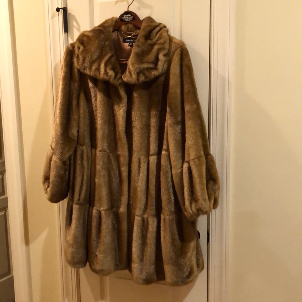 Faux fur Swing style coat